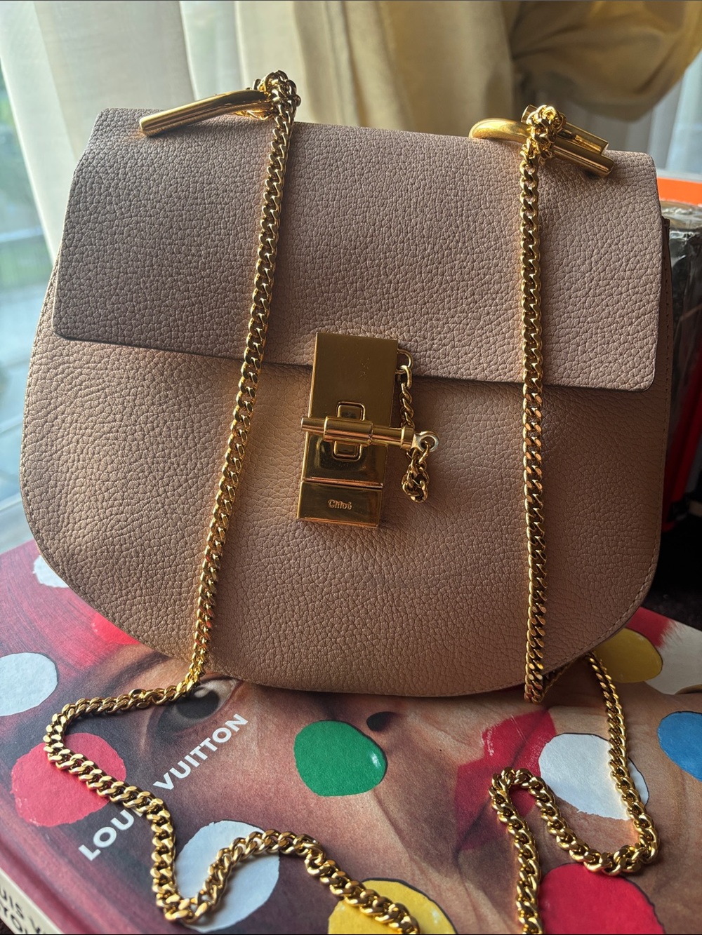 CHLOE Drew Blush Shoulder Bag